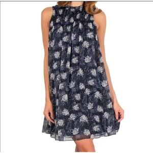Joie Womens Dress Baltic Print Romantic Feminine Sleeveless Sz L Casual Comfort